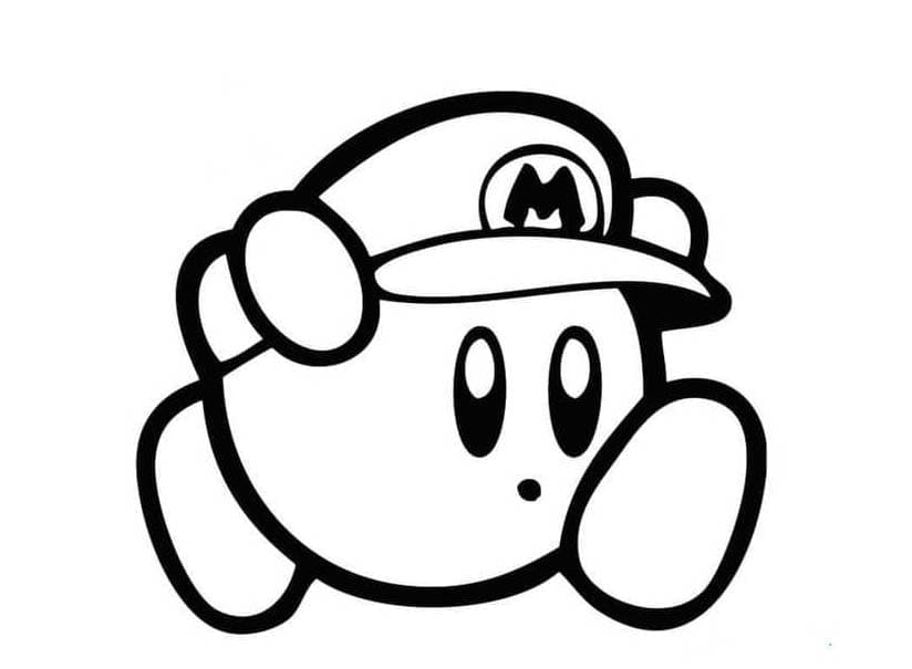 Tô màu Kirby Mario