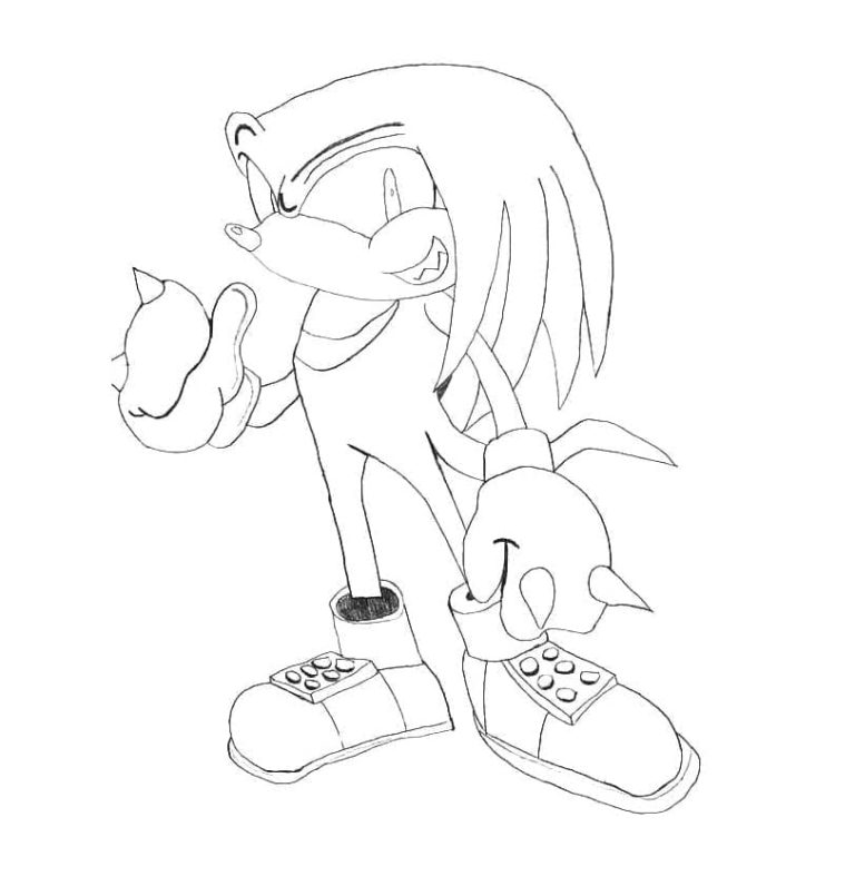 Tô màu Knuckles Cười
