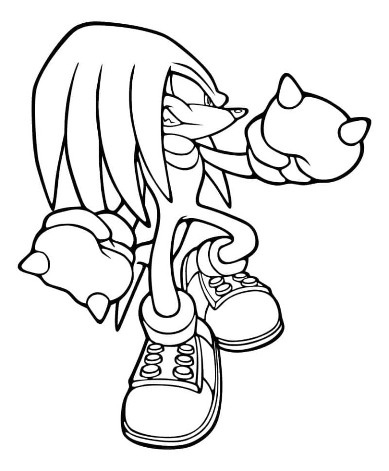 Tô màu Knuckles Hiếu Chiến