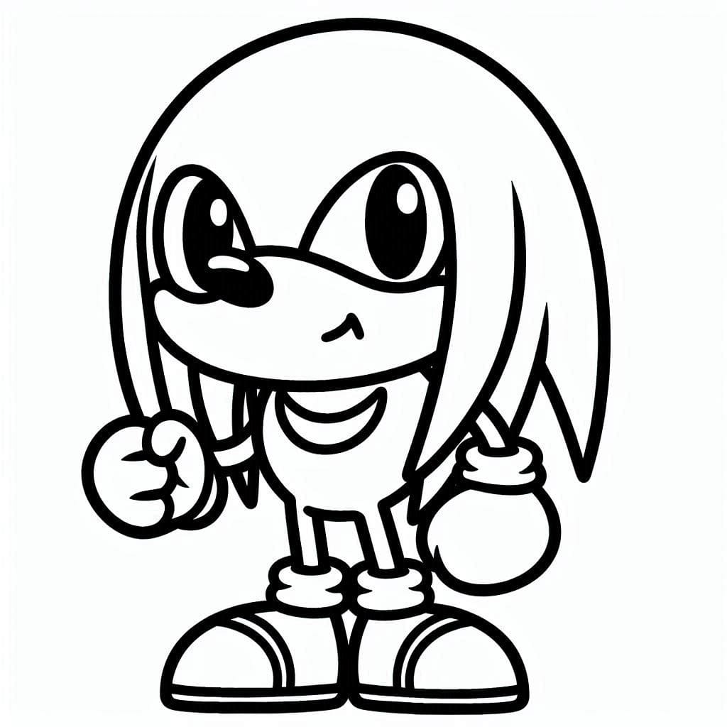 Tô màu Knuckles Tí Hon