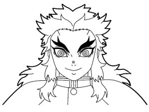 Tô màu Kyojuro Rengoku Cười