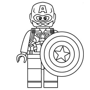 Tô màu Lego Đội Trưởng Mĩ