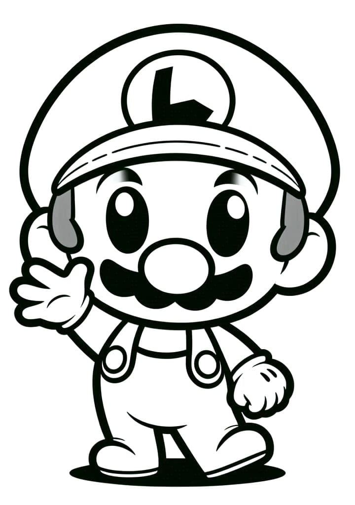 Tô màu Luigi Chibi