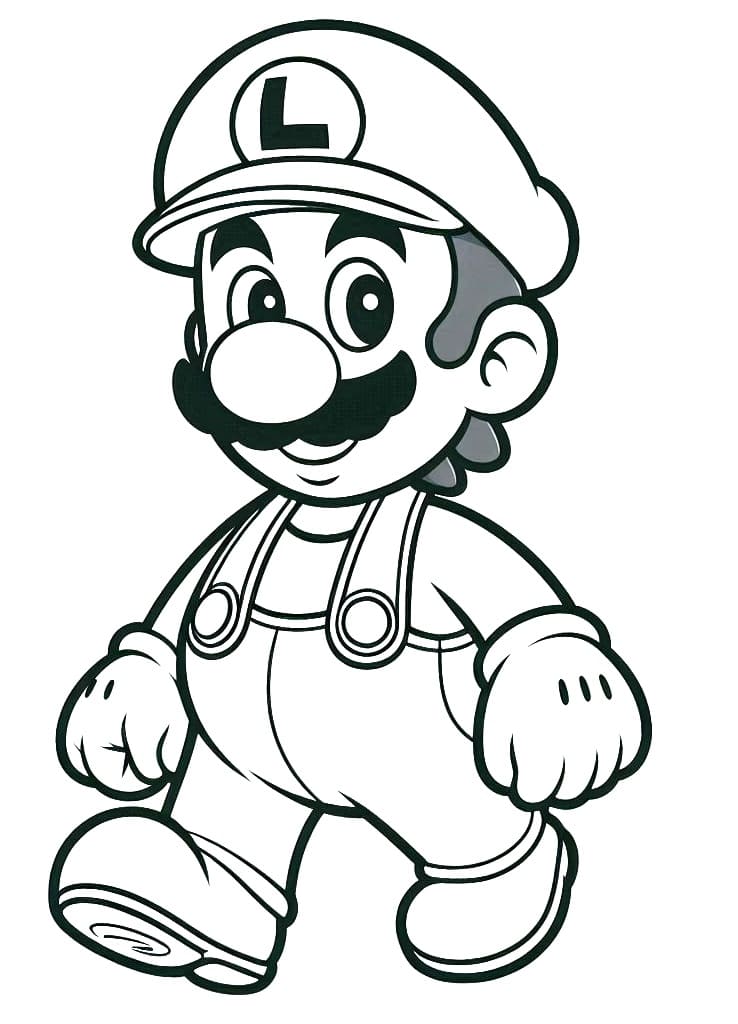 Tô màu Luigi Đáng Yêu