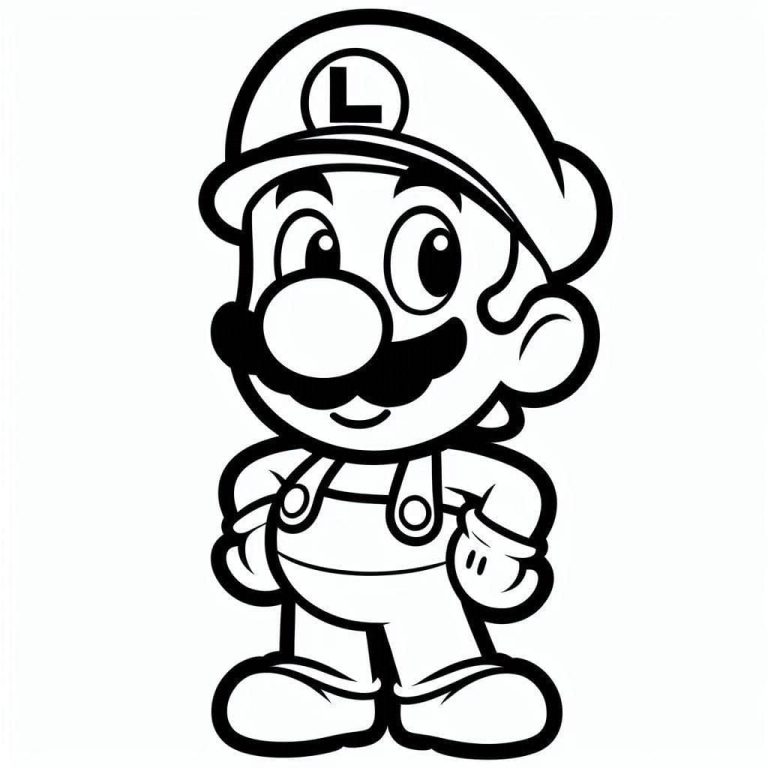 Tô màu Luigi Nhỏ Cute