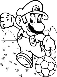Tô màu Mario Chơi Bóng Đá