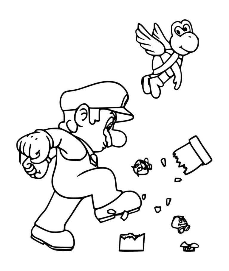 Tô màu Mario Đá Ống