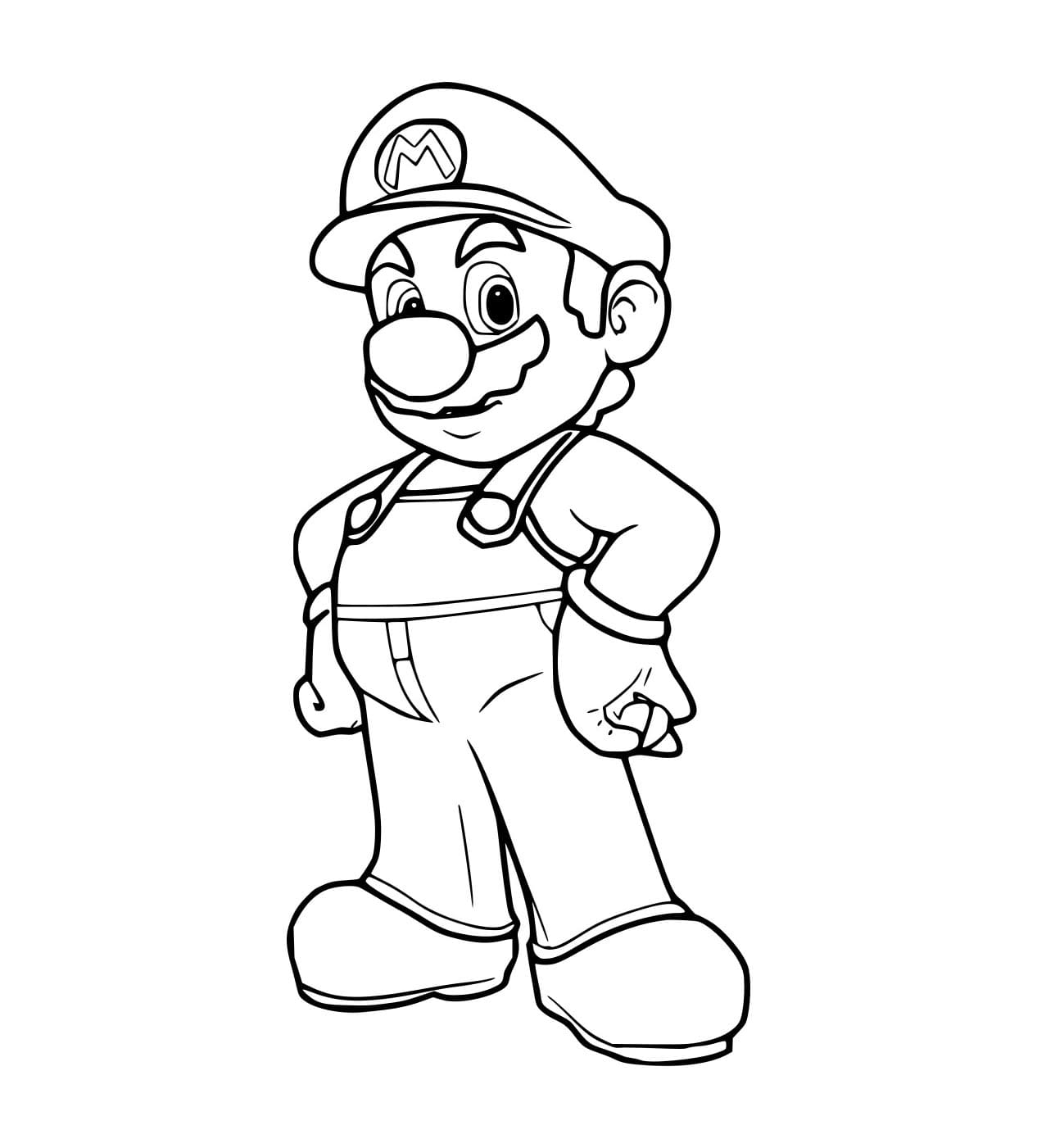 Tô màu Mario Đứng