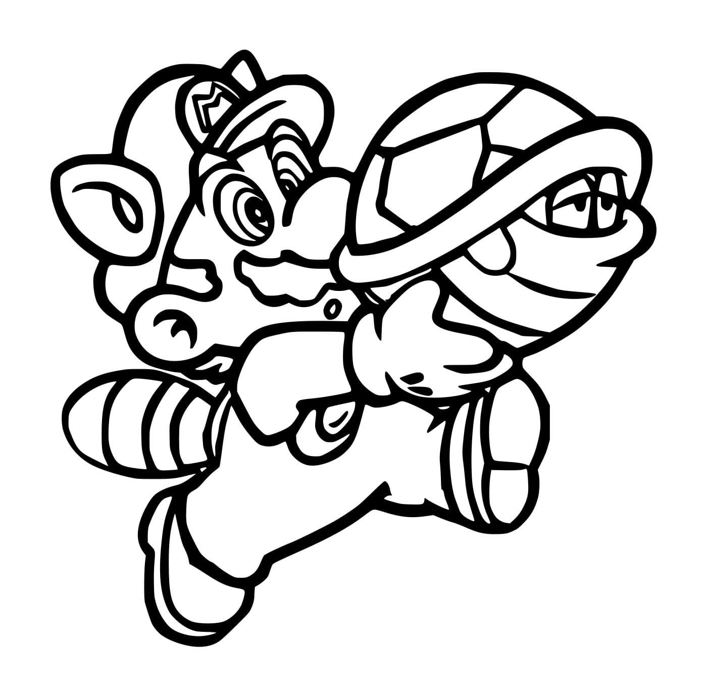 Tô màu Mario Ôm Một Con Rùa