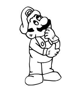 Tô màu Mario Suy Nghĩ