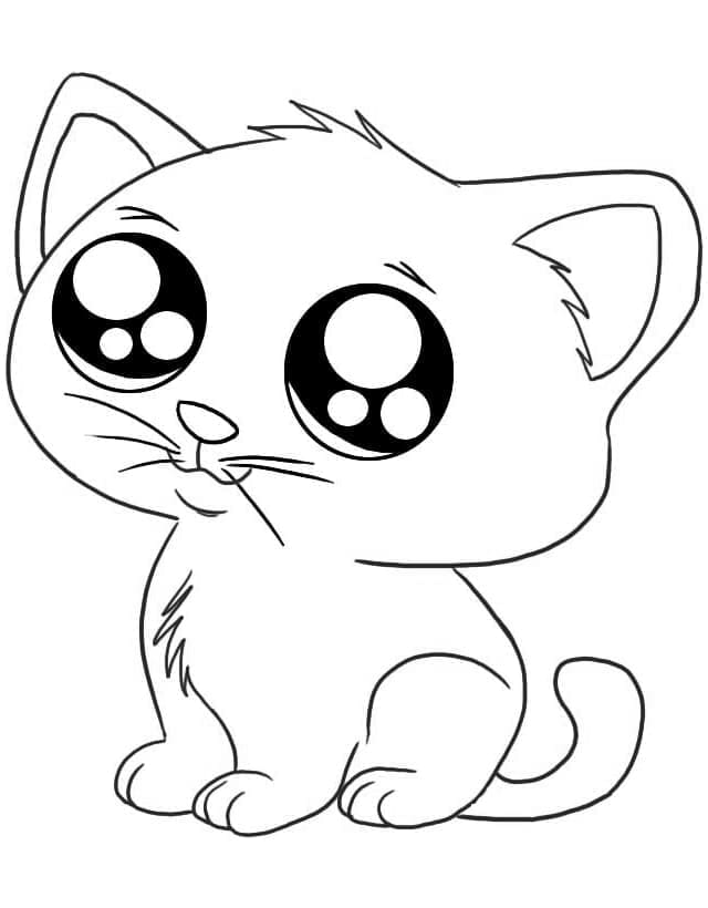 Tô màu Mèo Con Cute
