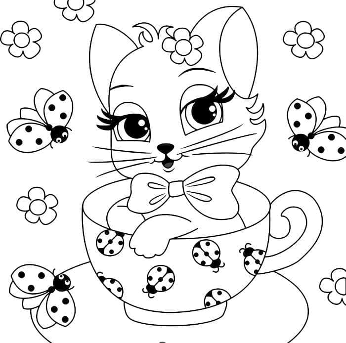 Tô màu Mèo Con Xinh Xắn