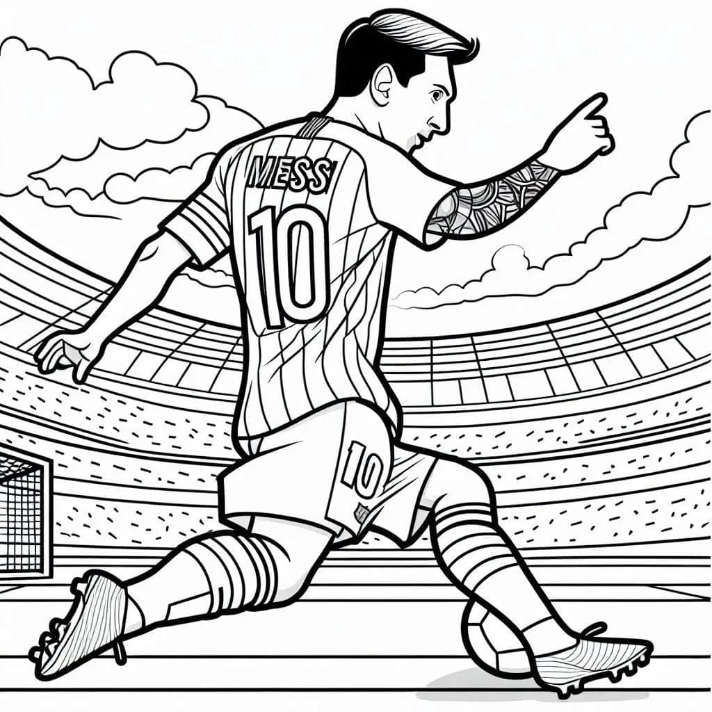 Tô màu Messi Đi Bóng