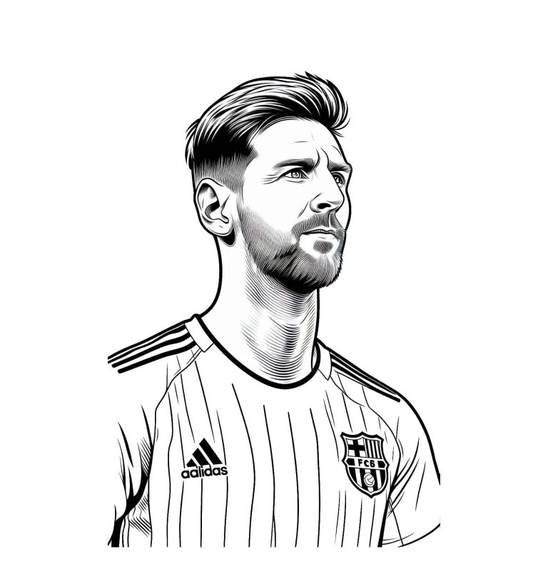 Tô màu Messi Đứng Chào Cờ