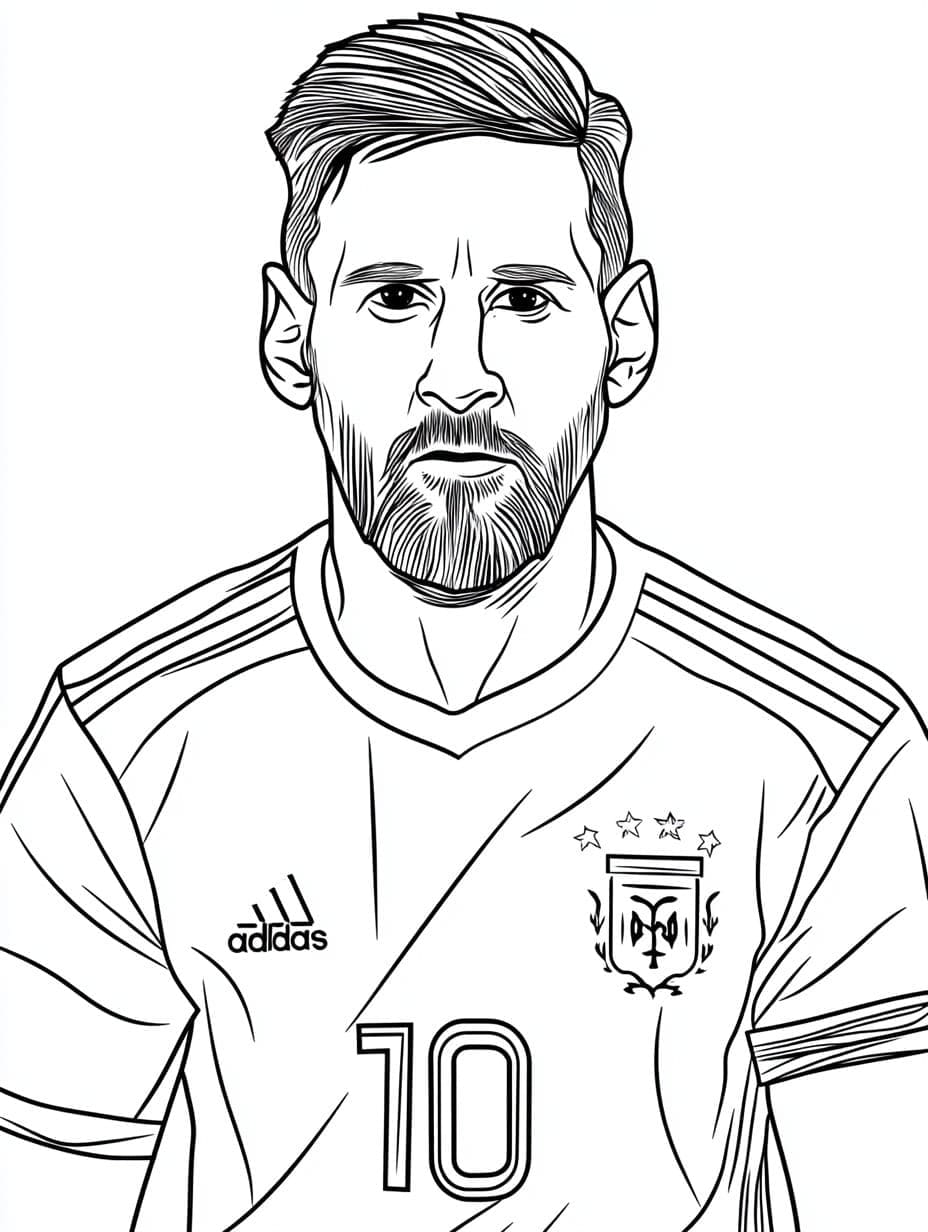 Tô màu Messi Lo Lắng