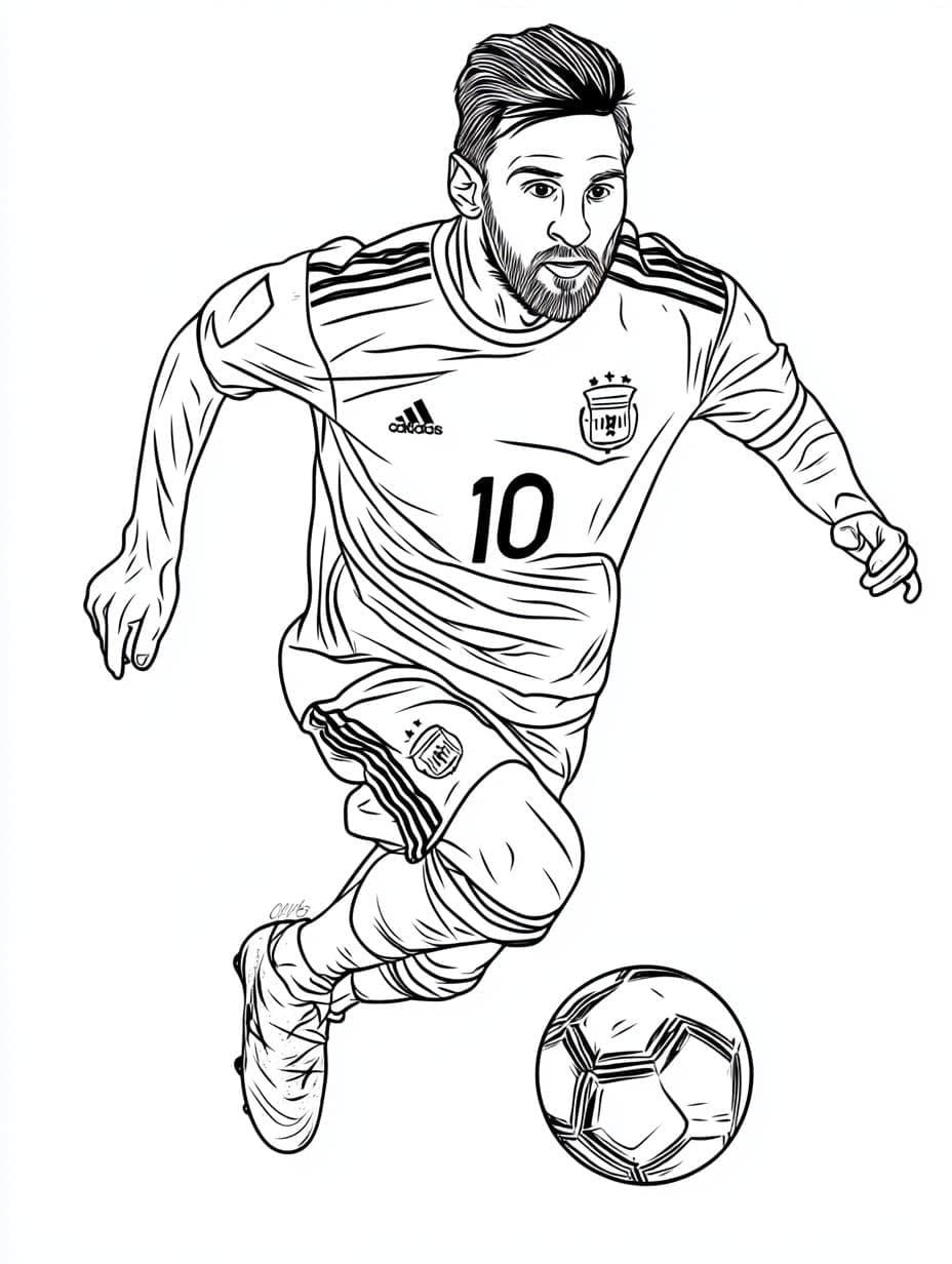 Tô màu Messi Tập Trung