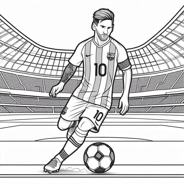 Tô màu Messi Trong Sân