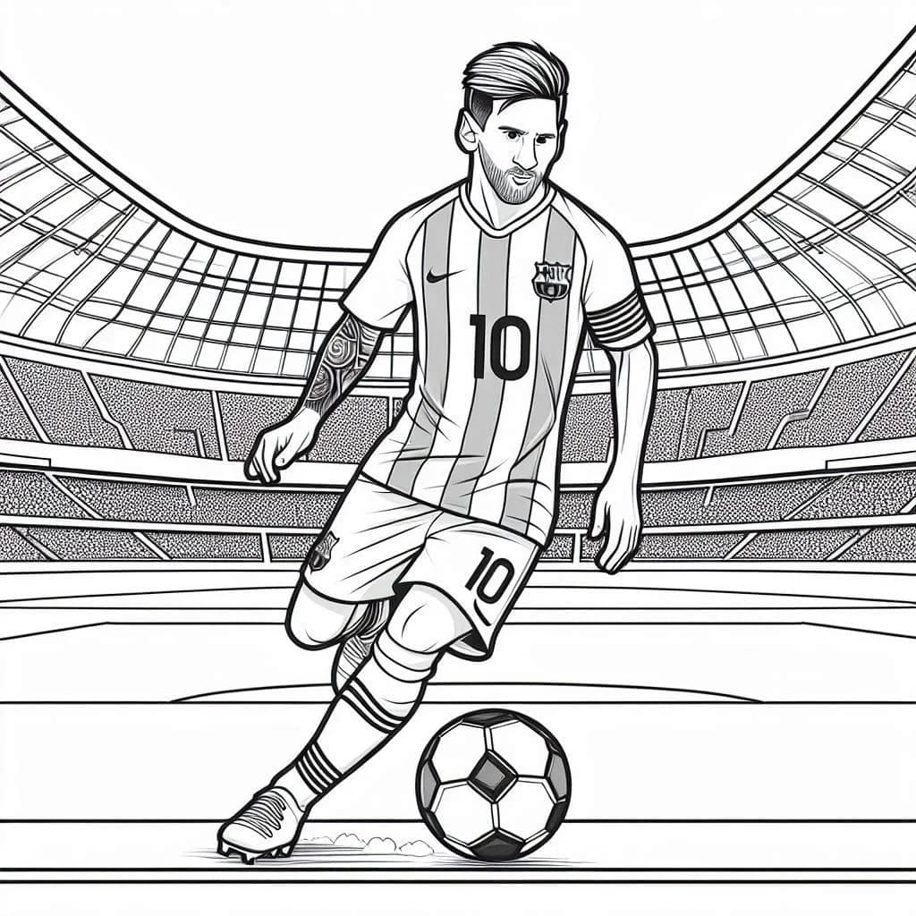 Tô màu Messi Trong Sân