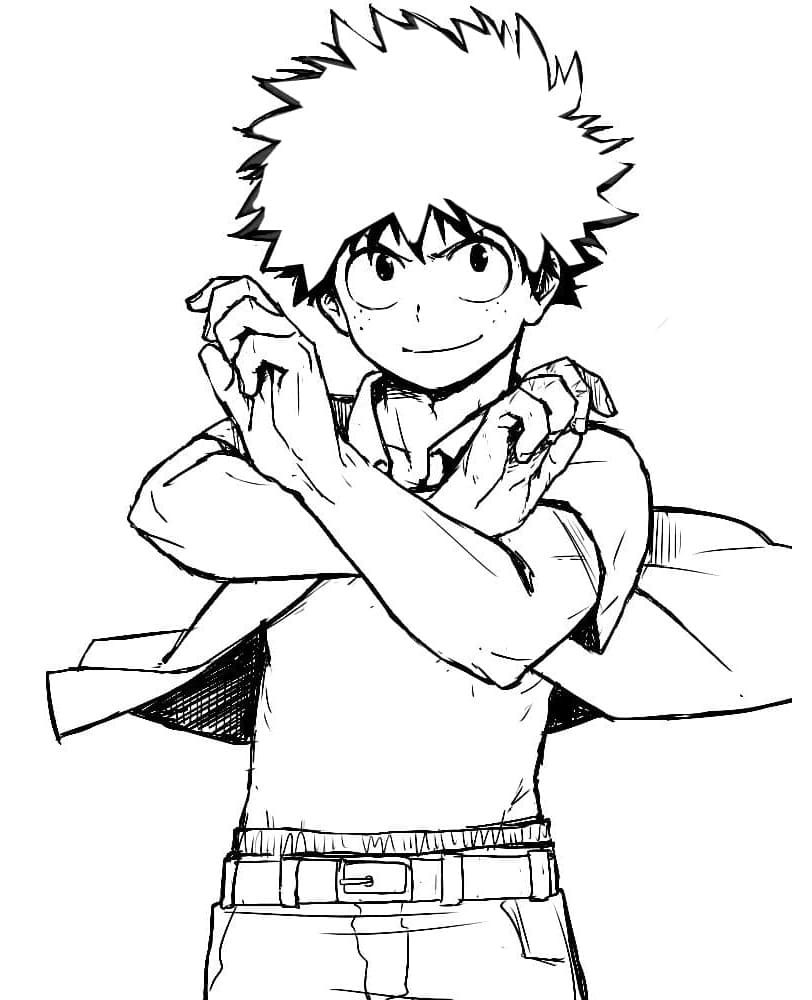 Tô màu Midoriya Trong My Hero Academia
