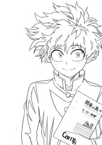 Tô màu Midoriya Vui Mừng