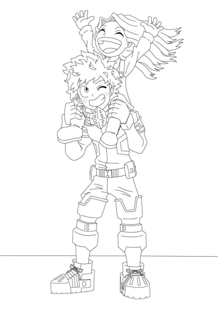 Tô màu Midoriya và Eri