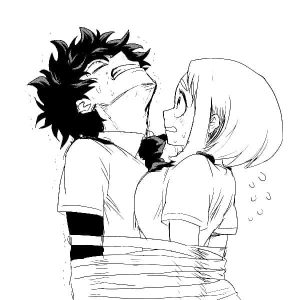 Tô màu Midoriya và Ochaco Uraraka