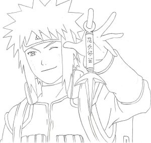 Tô màu Minato Mỉm Cười
