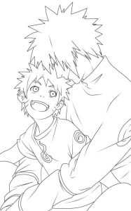 Tô màu Minato với Naruto