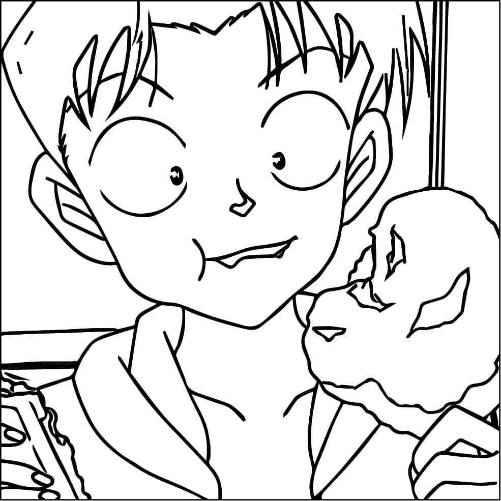 Tô màu Mitsuhiko Tsuburaya Trong Anime Conan