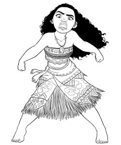 Tô màu Moana Giận Dữ