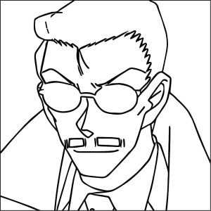 Tô màu Mori Kogoro Trong Conan