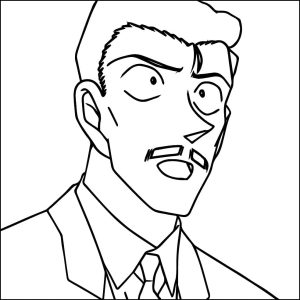 Tô màu Mori Kogoro Trong Hoạt Hình Conan