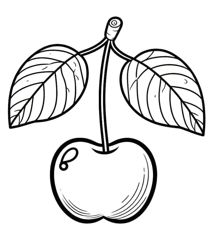 Tô màu Một Quả Cherry