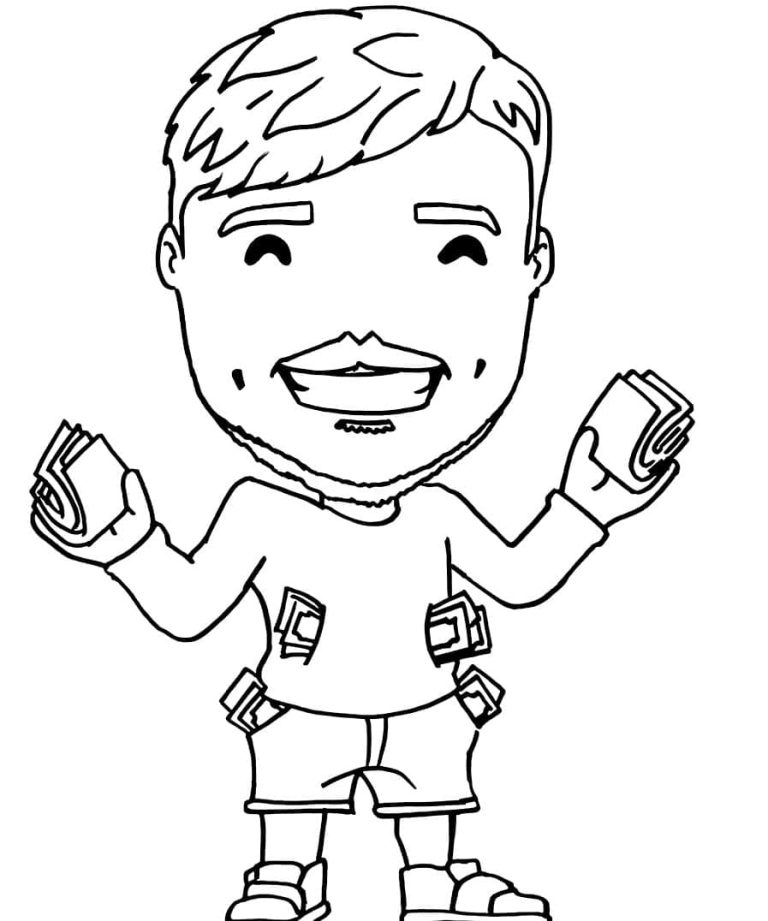 Tô màu Mr Beast Chibi