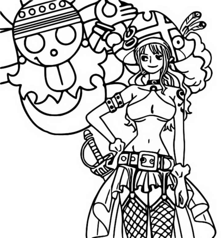 Tô màu Nami Anime One Piece
