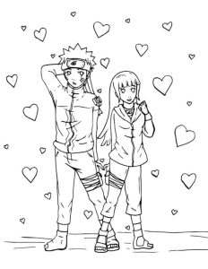 Tô màu Naruto and Hinata