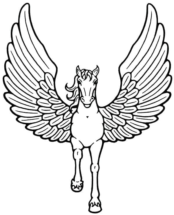 Tô màu Ngựa Pegasus Cất Cánh