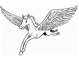 Tô màu Ngựa Pegasus Trên Bầu Trời