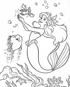 Tô màu Người Cá Ariel