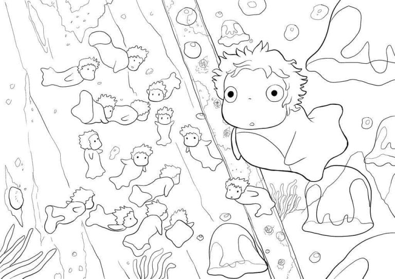 Tô màu Người Cá Ponyo