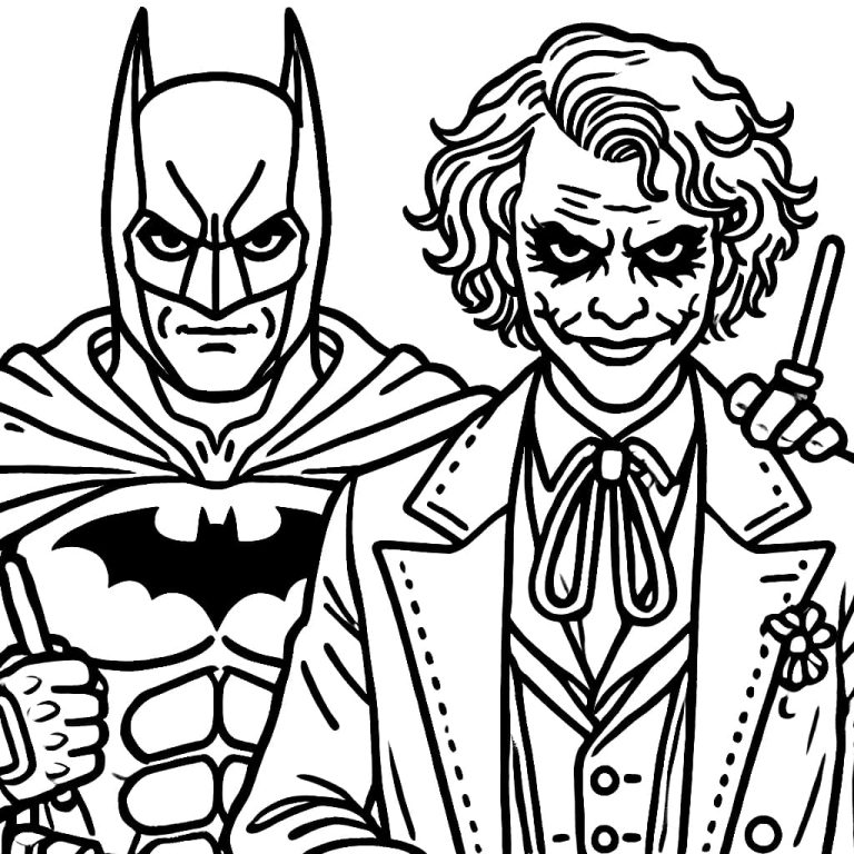 Tô màu Người Dơi Và Joker