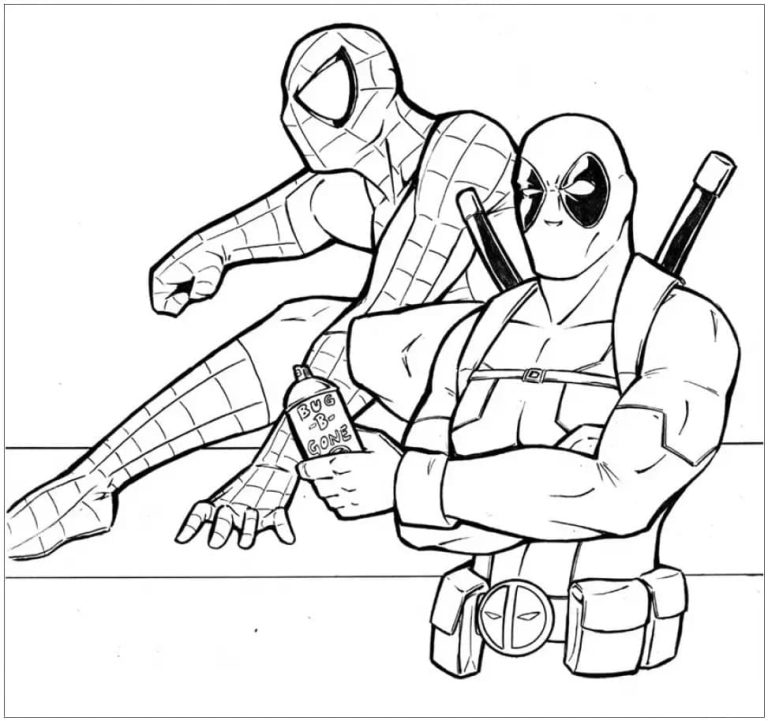 Tô màu Người Nhện Và Deadpool