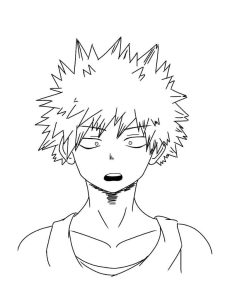 Tô màu Nhân Vật Bakugo Trong My Hero Academia