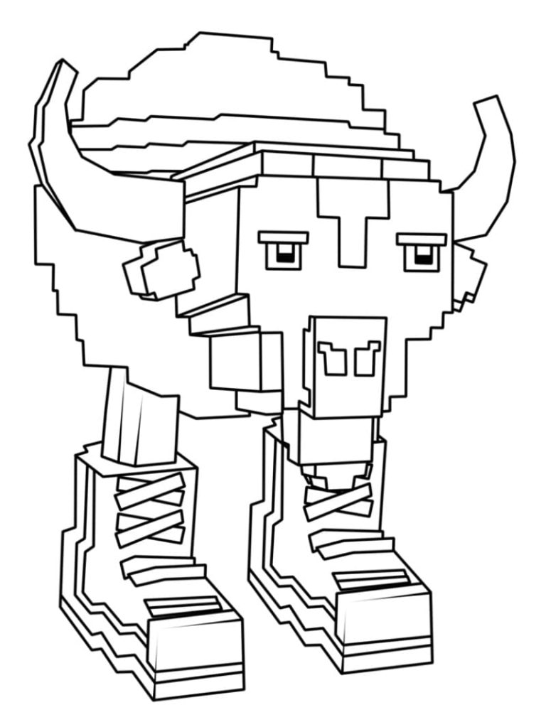 Tô màu Nhân Vật Bisonte Giuppitere Steal a Brainrot