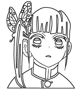Tô màu Nhân Vật Kanao Tsuyuri Trong Anime Thanh Gươm Diệt Quỷ