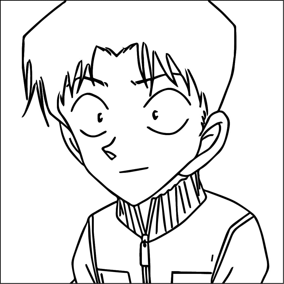 Tô màu Nhân Vật Mitsuhiko Tsuburaya Trong Conan