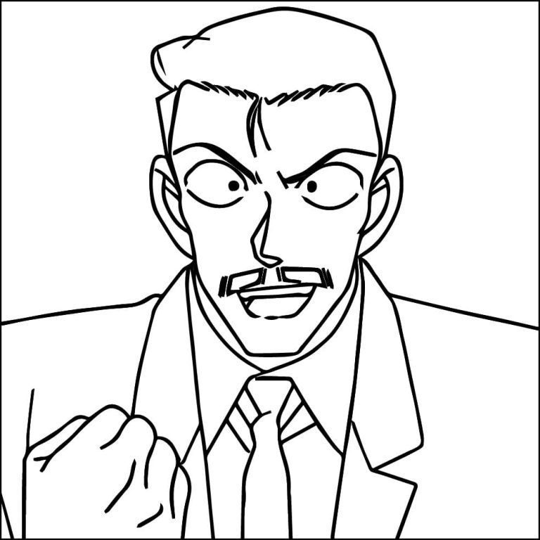 Tô màu Nhân Vật Mori Kogoro