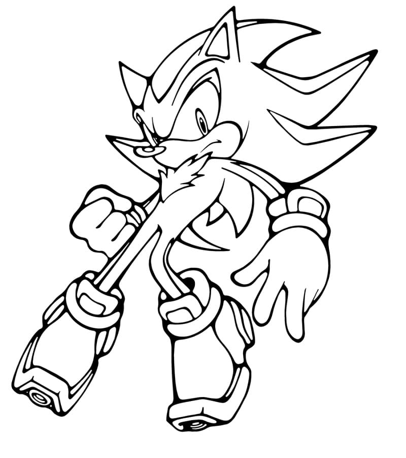Tô màu Nhân Vật Shadow Trong Sonic