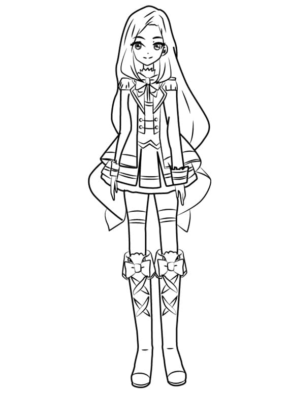 Tô màu Nhân Vật Yozora Kasumi trong Aikatsu