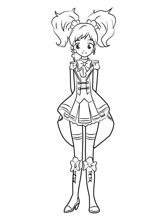 Tô màu Nhân Vật Yuzu Nikaido trong Aikatsu